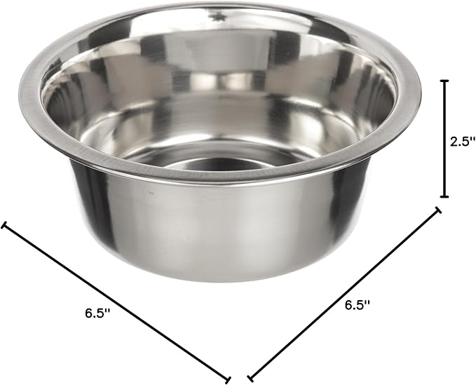 Neater Pet Brands Stainless Steel Dog and Cat Bowls (2 Pack) Neater Feeder Medium Deluxe Extra Replacement Bowl (Metal Food and Water Dish) (3.5 Cup)