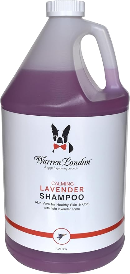 Calming Lavender Dog Shampoo w/Aloe Vera & Essential Oils- Warren London- Made in USA- 1gal