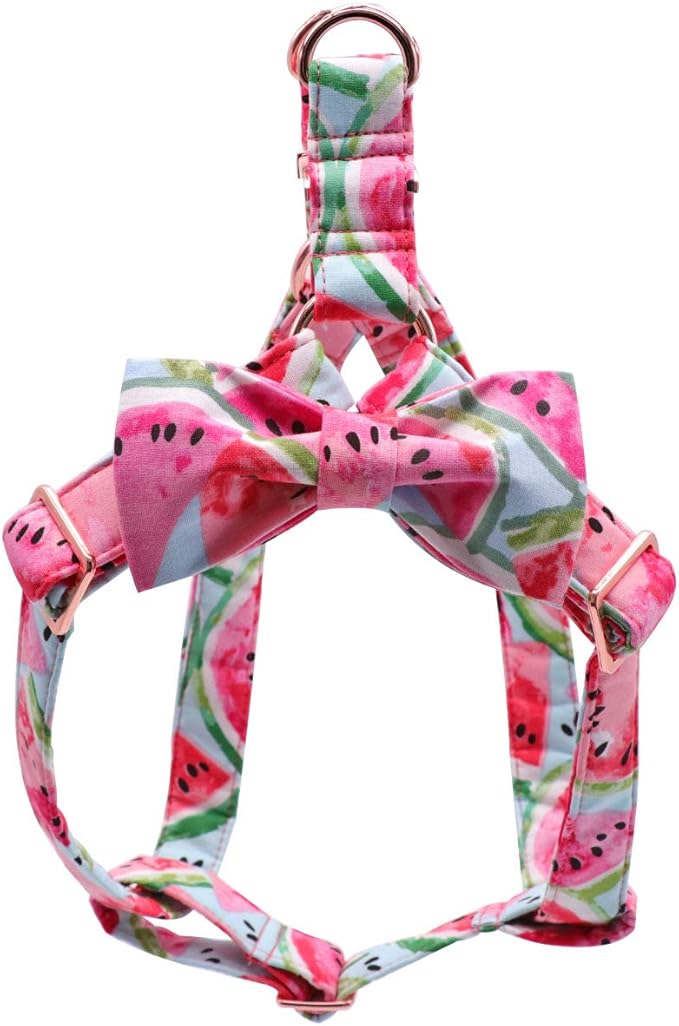 Unique style paws Dog Harness Adjustable Harnesses Durable Hardware with Comfortable Bowtie for Small Medium Large Dogs