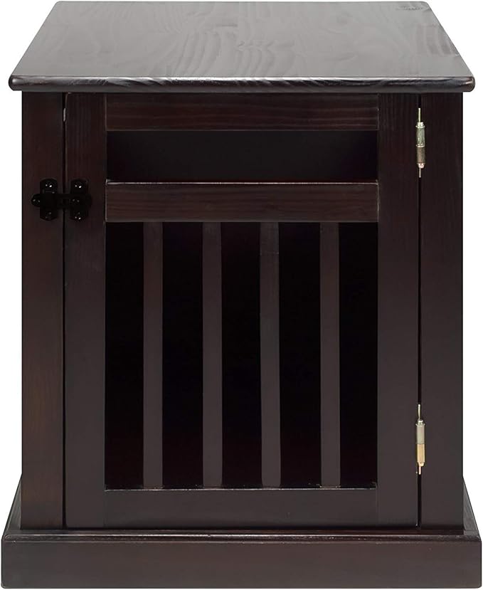 Casual Home Wooden Small Pet Crate, End Table, Espresso,19.5"W x 22.5"D x 22.5"H