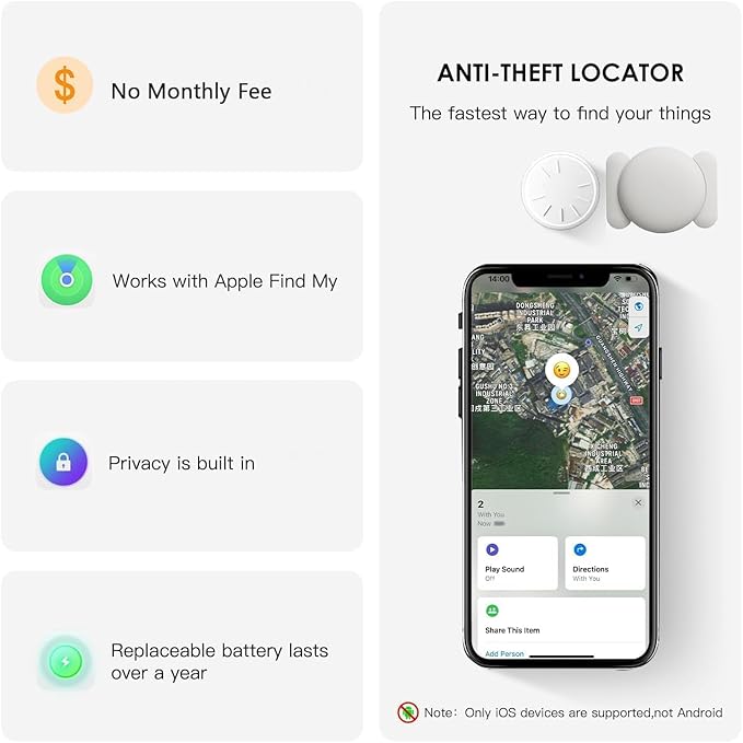 Car Tracker GPS Tracker for Vehicles,No Monthly Fee Car GPS Tracker,Real Time GPS Tracking Device with Magnetic Case,Global Coverage Location Tracker for Car,Kids,Elderly,Pet,Items (White,2PCS)