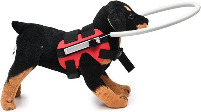 Ring Harness for Blind Dog, Adjustable Blind Dog Ring, Blind Dog Accessories, Bumper Guards for Blind Dogs Red Small