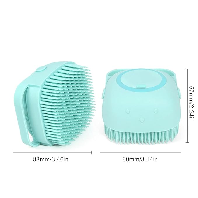 Bath Brush Silicone, Massage Soft Brush Dog Cats, Pet Massage Brush Bubble Body Wash Brush-blue