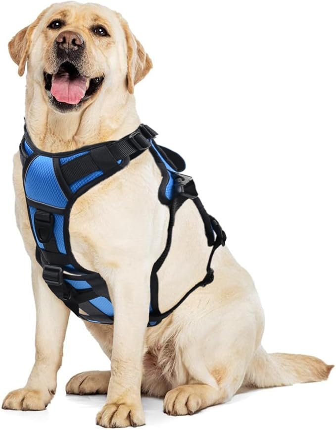 AUROTH Dog Harness, Escape Proof Dog Harness for Large Dogs, No Pull Dog Harness with Lift Handle, Soft Padded Reflective Adjustable Dog Vest Harness, Large Dog Harness for Walking Hiking Training