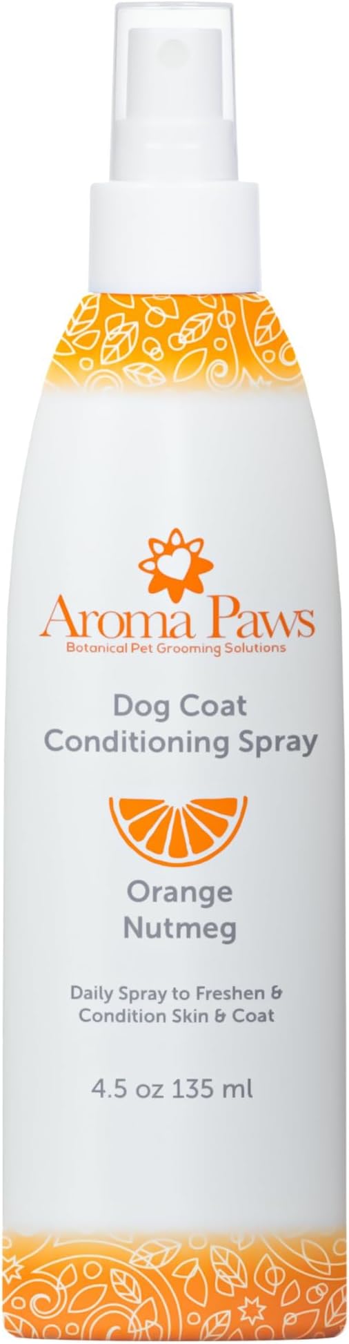 Scented Dog Coat Spray – Cleansing, Conditioning, Moisturizing – Toxin Free, Healthy Ingredients – Aromatic Grooming Puppy Spray – Loosens Knots, Tangles – 4.5 Oz., Orange Nutmeg Vetiver
