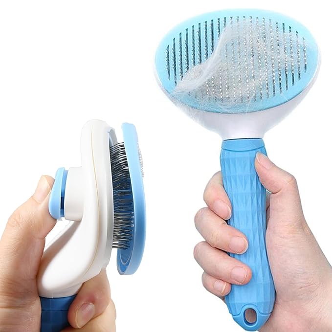 Cat Brush for Hair Removal, Dog Brush for Indoor Cats and Dogs, Suitable for Shedding & Haired Pets, Skin Friendly Hair Removal Beauty Tool, Blue