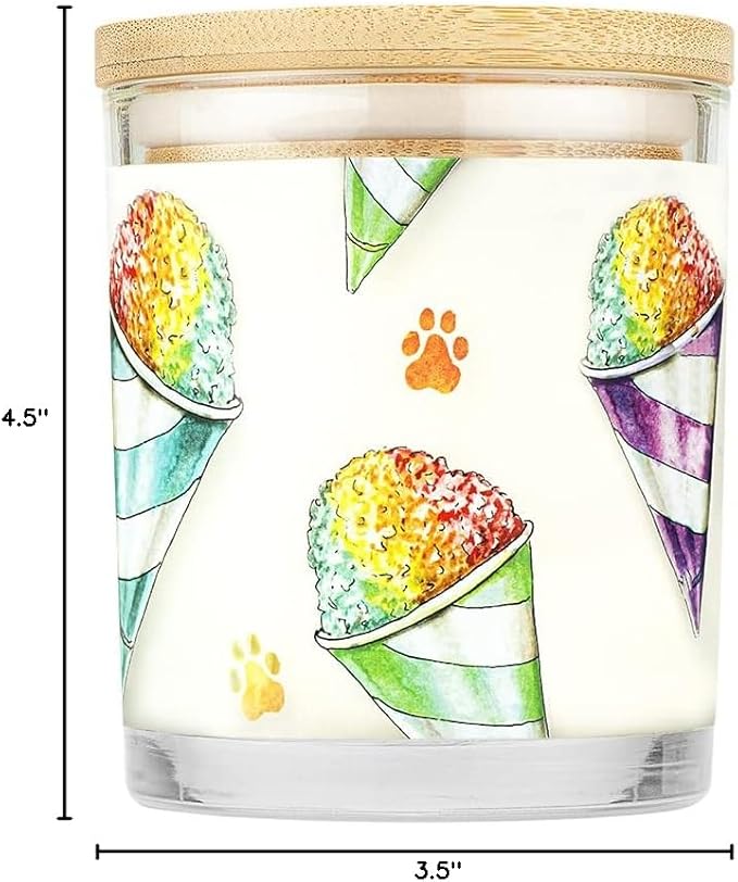 Pet House 9 oz Snow Cone Scented Pet Odor Candle, Clean Burning, Long Lasting, Plant Based Spring, Summer Scented Soy Candles, 60 Hour Burn Time, Pack of 2