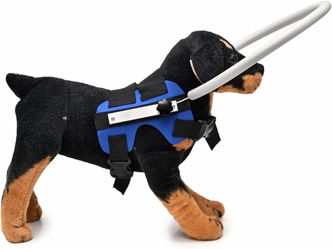 Ring Harness for Blind Dog, Adjustable Blind Dog Ring, Blind Dog Accessories, Bumper Guards for Blind Dogs Blue Small