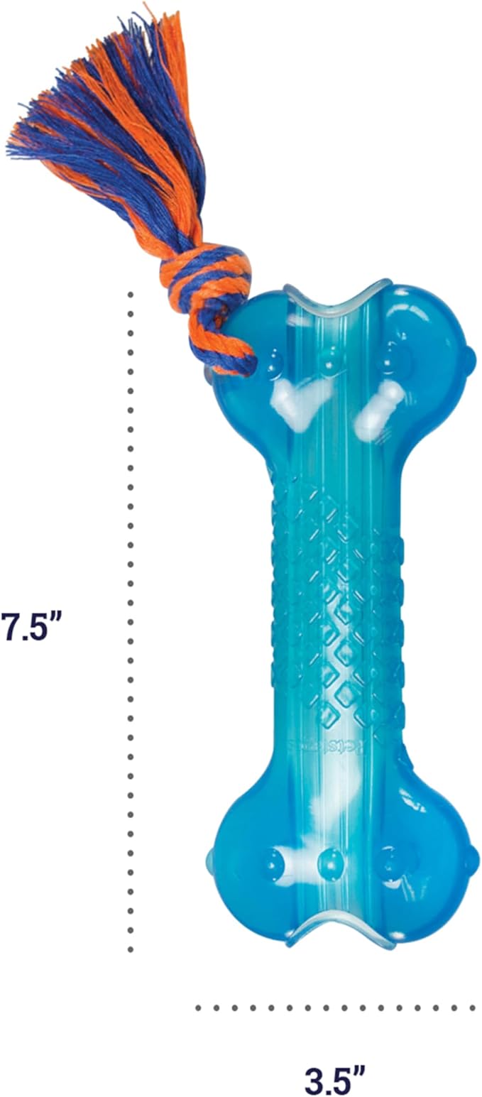 Petstages Orka Bone Royal Blue Treat-Dispensing Dog Chew Toy