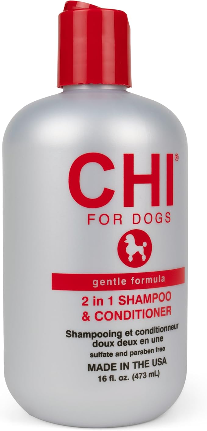 CHI for Dogs Gentle 2-in-1 Shampoo and Conditioner for Dogs, (16 Fl oz) Size