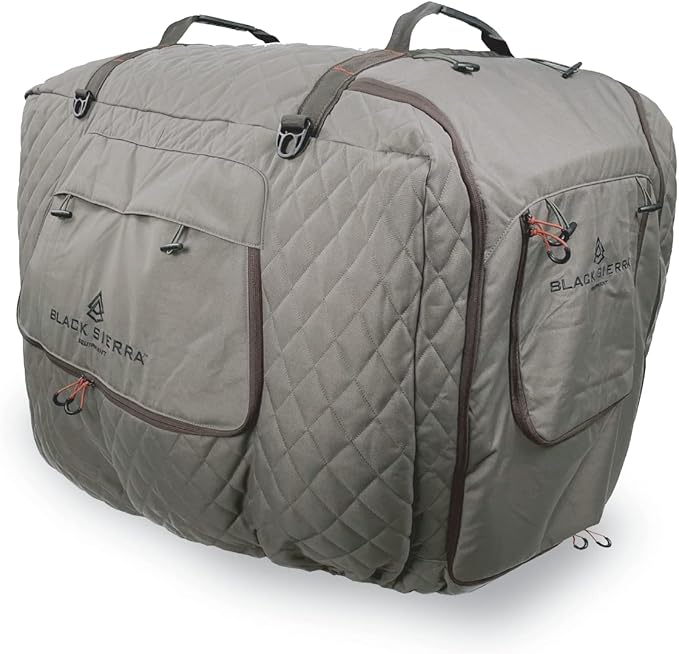 Black Sierra Insulated Large Dog Kennel Cover- 38 Inch, Ventilated, Weather Resistant- Large Crate Cover with Handles for Camping, Travel