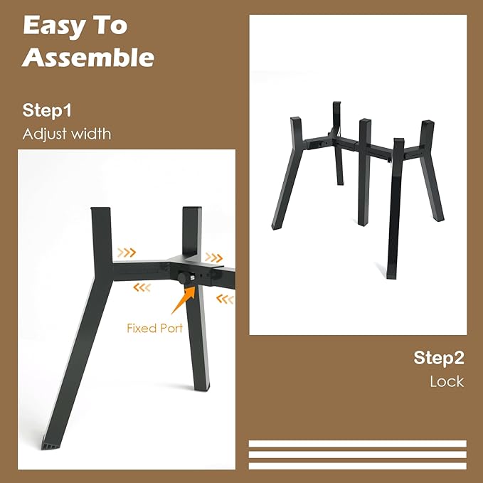 Raised Dog Stand for Extra Large and Large Breeds, Adjustable Width 7-10.6", 13.7" Tall Food & Water Holder (2-IN-1 Design, Bowl Not Included)