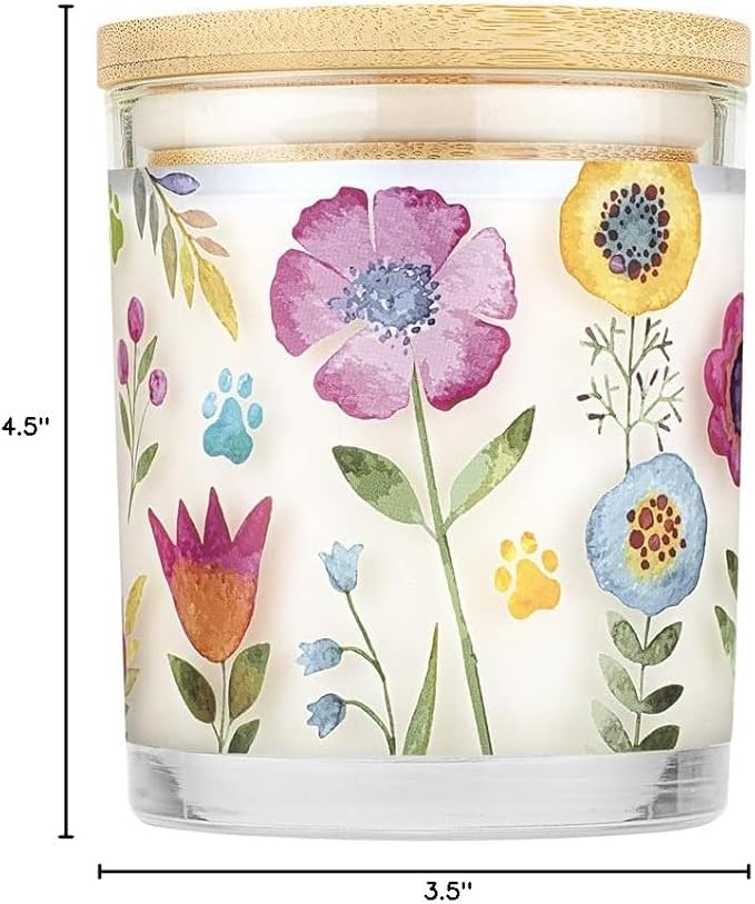 Pet House 9 oz Wildflowers Scented Pet Odor Candle, Clean Burning, Long Lasting, Plant Based Spring, Summer Scented Soy Candles, 60 Hour Burn Time, Pack of 2