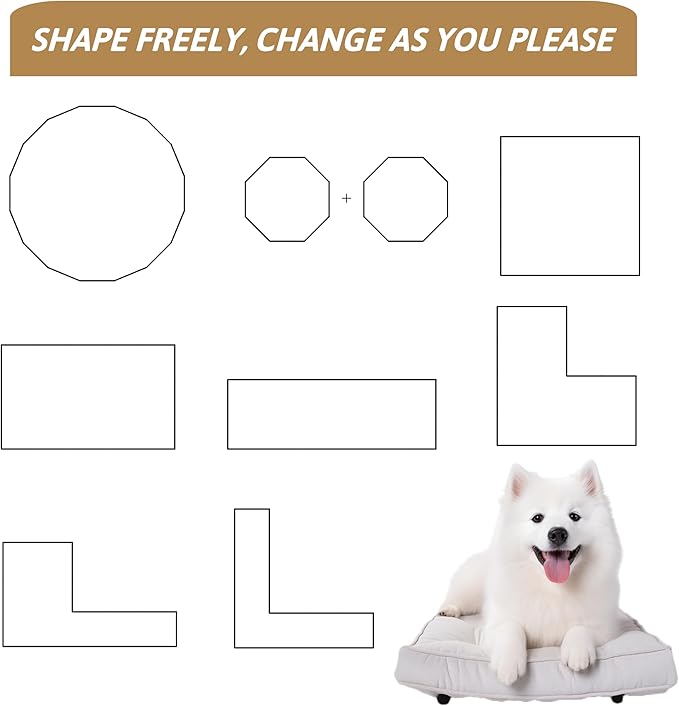 Metal Dog Playpen Outdoor, 32" Height 16 Panels Pet Kennel Crate for Puppy/Small/Medium Dogs, Heavy Duty Metal Playpen with Door, Indoor Portable Dog Fence Pet Exercise Pen for Yard RV Camping