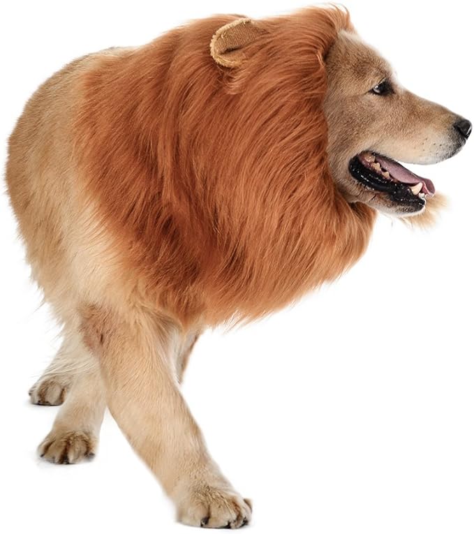 TOMSENN® Realistic & Funny Lion Mane for Dog Complementary Lion Mane for Dog Costumes for Medium to Large Sized Dogs Costumes for Animals
