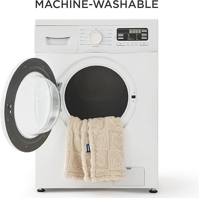 Bedsure Dog Blanket for Large Dogs Washable - Soft Fluffy Puppy Blanket for Bed with Premium 300GSM Coral Fleece, Cozy Calming Cat Blankets for Indoor Cats, Fuzzy Pet Blanket for Doggy, White, 50x60IN