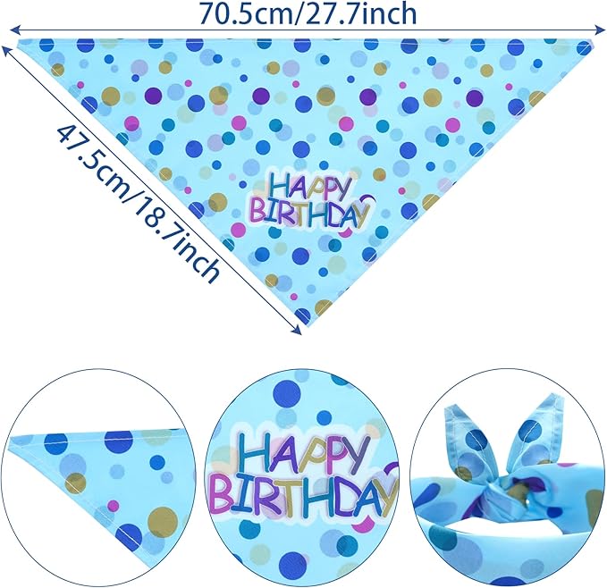 hoyuwak Dog Birthday Party Supplies Girl Dog Birthday Bandana Tutu Set Cute Hat Bow Tie Set for Large Medium Small Dogs