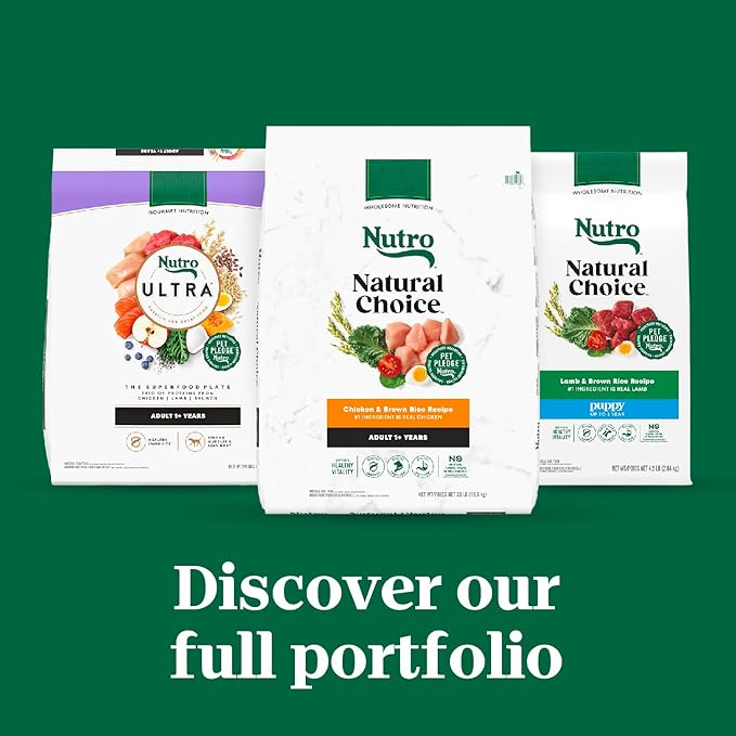 Nutro Natural Choice Senior Dry Dog Food, Chicken and Brown Rice Recipe, 30 lbs.