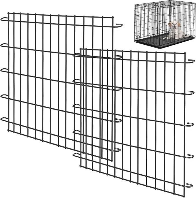 Tandefio 2 Pcs Dog Crate Divider Panel Metal Pets Divider Panel Dog Crate for Pets(36 Inches)