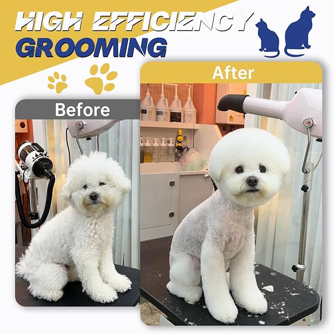 JASON 7" Curved Chunker Dog Scissors - Ergonomic Pet Scissors Silver Curved Dog Shears 440C Stainless Steel Grooming Shears Professional Pet Shears For Groomer (28-Teeth, Down-curved)