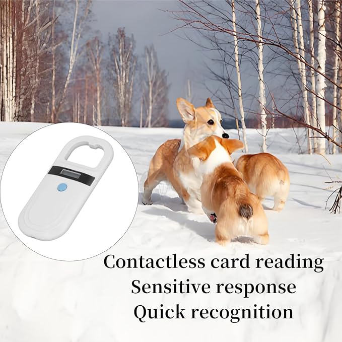 Animal Chip Scanner for Pet, 134.2KHz 5V USB2.0 Animal Handheld Reader 15cm Reading Distance Pet ID Scanner EMID Microchip Scanner for Animal Identification Management