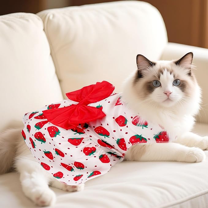 choyaxo Floral Dog Dress Cute Dog Skirt Pet Dress Summer Pet Clothes for Puppy Small Cats