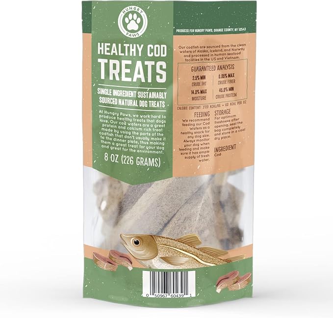 Cod Fish Wafer Dog Training Treats - The Perfect Single Ingredient Omega-3 Rich Snack Dog Food for a Healthy and Active Lifestyle