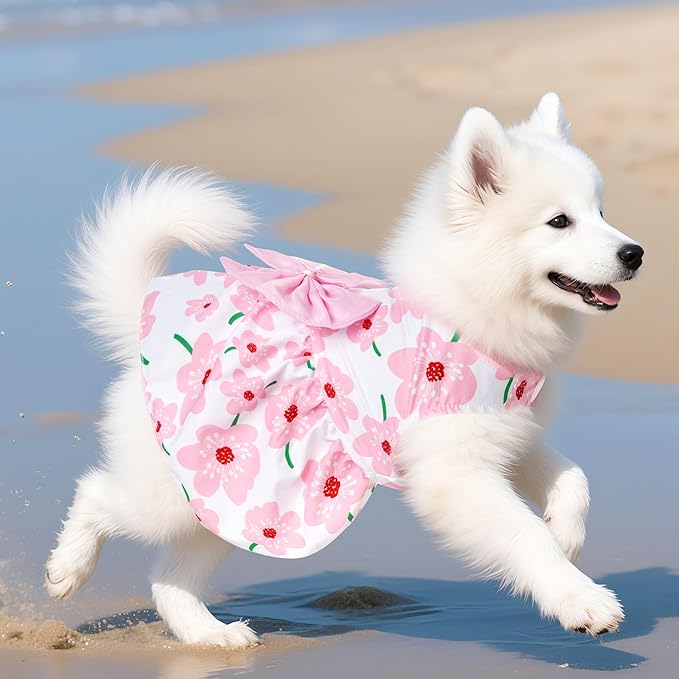 choyaxo Floral Dog Dress Cute Dog Skirt Pet Dress Summer Pet Clothes for Puppy Small Cats