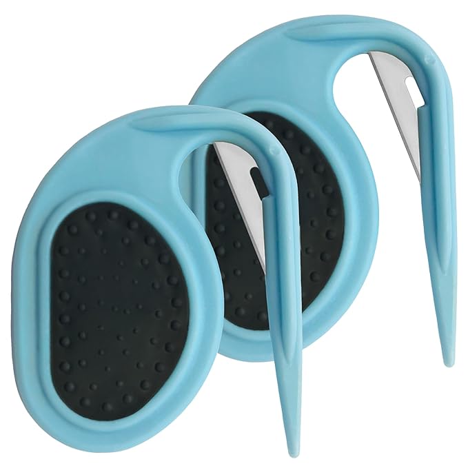 Babapet Matt Splitter for Dogs & Cats, Effective Dematting for Medium/Fine Coats, Blue, Pack of 2