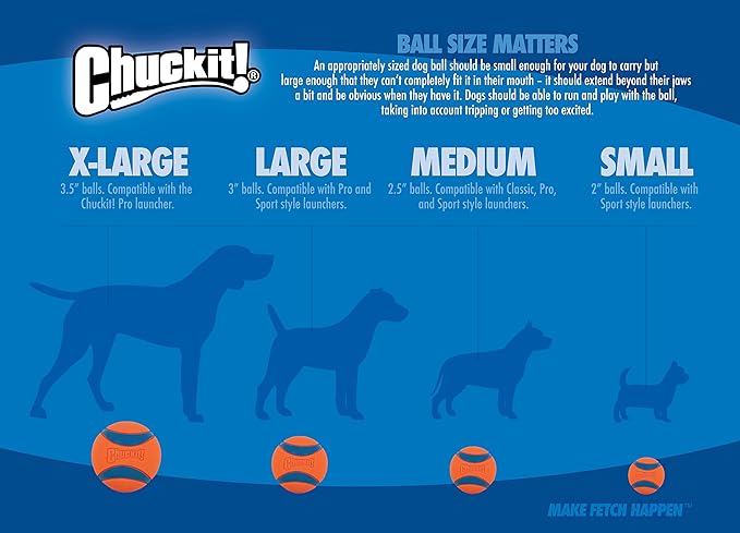 Chuckit! The Whistler Ball Dog Toy, Small (2 Inch Diameter) for Dogs 0-20 lbs, Pack of 2
