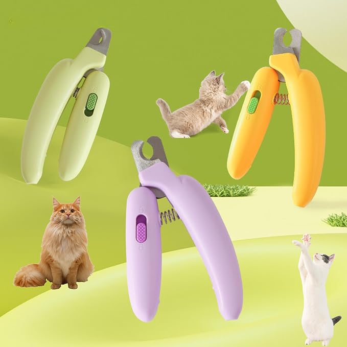 Cat & Dog Pet Nail Clipper - Razor Sharp & Durable Stainless-Steel Blade - Sturdy Non Slip Handles - Professional and Easy at-Home Grooming Tool for All Pets (Green)