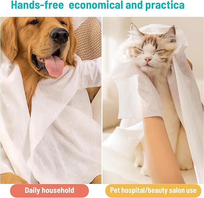 3 Pack Disposable Dog Towel,Soft Large Dog Bath Towels Made of Microfiber for Drying Dogs,Cats (3)