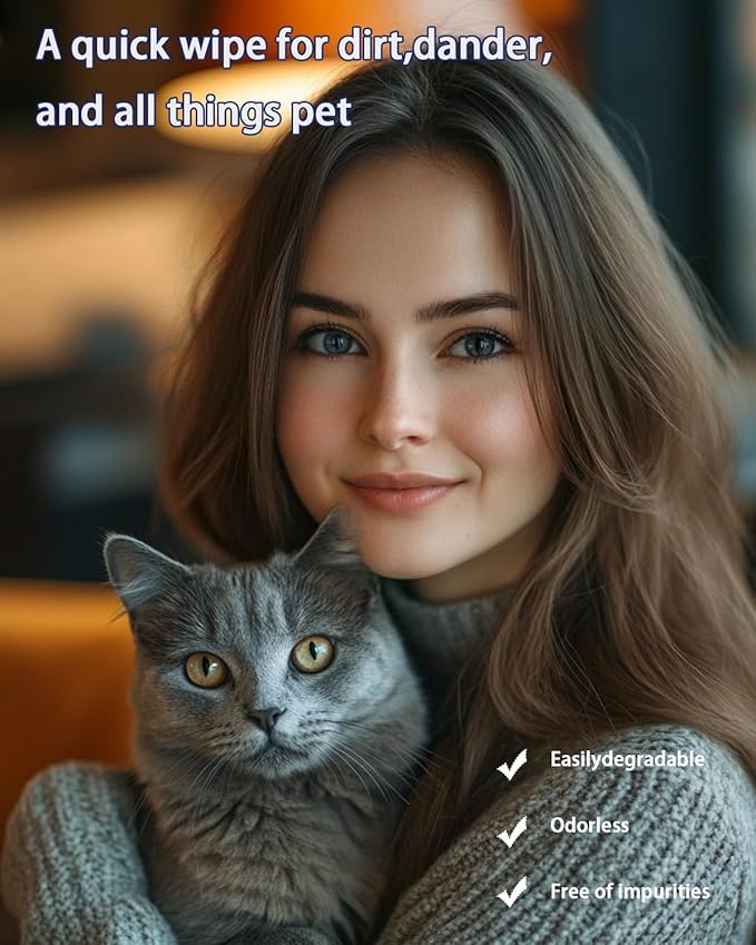 Dog Wipes for Paws and Butt – 4 Pack (320 Ct) Unscented Pet Wipes for Dogs & Cats – Extra Thick, Hypoallergenic & Lint-Free Cleaning Wipes for Face, Ears, and Sensitive Areas – Travel & Home Use