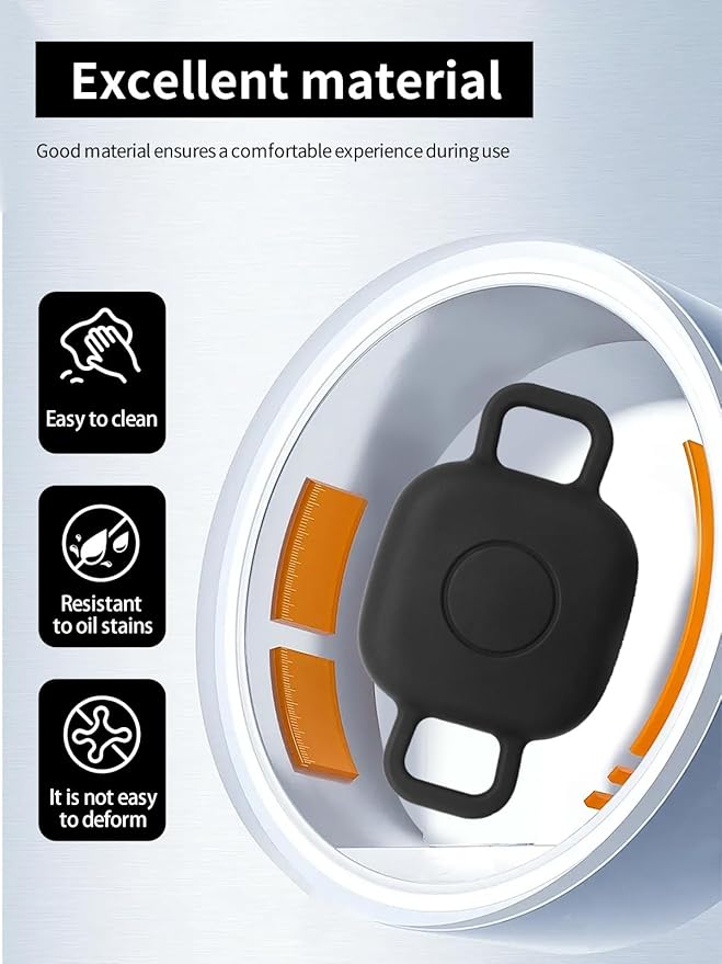 Case for Tile by Life360 Mate (2024) Bluetooth Tracker for Dog, Cat, Pets, Soft Silicone Protective Portable Scratch Shock Resistant,1 Black+1 White.