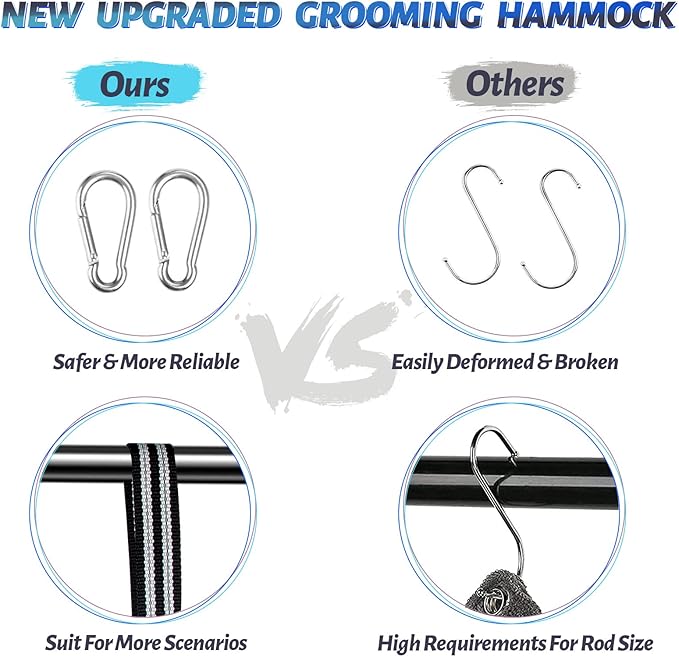 Pet Dog Grooming Hammock Harness for Nail Trimming (XXL 120lb), Dog Sling for Cutting Nail, Dog Hanging Holder Hanger for Clipping Nail with Nail Clippers, Nail File, Pet Comb
