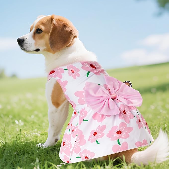 choyaxo Floral Dog Dress Cute Dog Skirt Pet Dress Summer Pet Clothes for Puppy Small Cats
