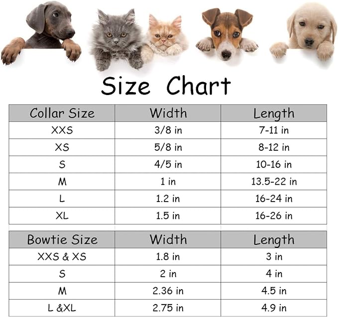 Lionet Paws Patriotic Dog Collar with Bowtie, 4th of July, Soft and Comfortable Adjustable American Flag Bowtie Collar for Large Dogs Male Female Gift, Neck 16-24 inches