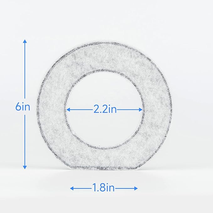 ELS PET Dog Bowl No Spill 4 Pcs filters, Pet Water Bowl No Drip Slow Water Feeder, Pet Dispenser 70oz/2L Large Capacity for Dogs and Cats (White Filter)