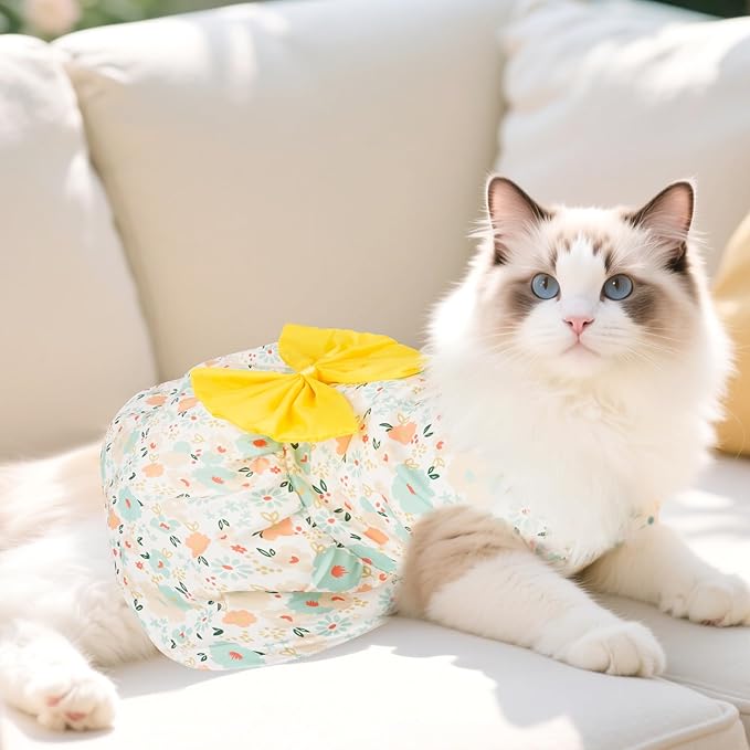 choyaxo Floral Dog Dress Cute Dog Skirt Pet Dress Summer Pet Clothes for Puppy Small Cats
