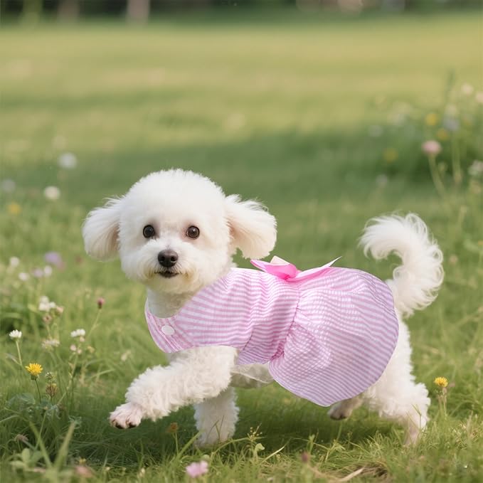 choyaxo Dog Bowknot Dresses Pet Skirts Princess Dress for Girl Puppy