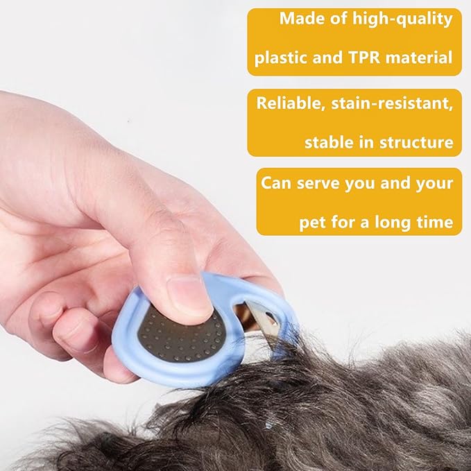 2 PCS Pet Grooming Tool Professional Dematting Comb Dog Detangler Brush Hair Grooming Tool Dog Undercoat Rake Grooming Rake for Grooming - Cuts Through Matts & Tangles with Ease(Blue、Green