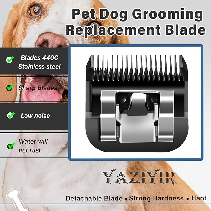 3 Pack 15# Detachable Dog Grooming Steel Blades,Compatible with Andis,Oster A5,Wahl KM-10 Series,Cut Length 3/64" 1.2MM (Black)