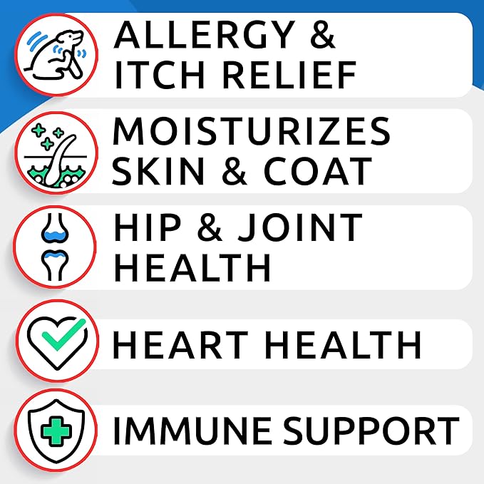 BARK&Spark (Pack of 2) Omega 3 for Dogs - 360 Fish Oil Chews for Dog Shedding, Skin Allergy, Itch Relief, Hot Spots Treatment - Joint Health - Skin & Coat Supplement - EPA&DHA Fatty Acids