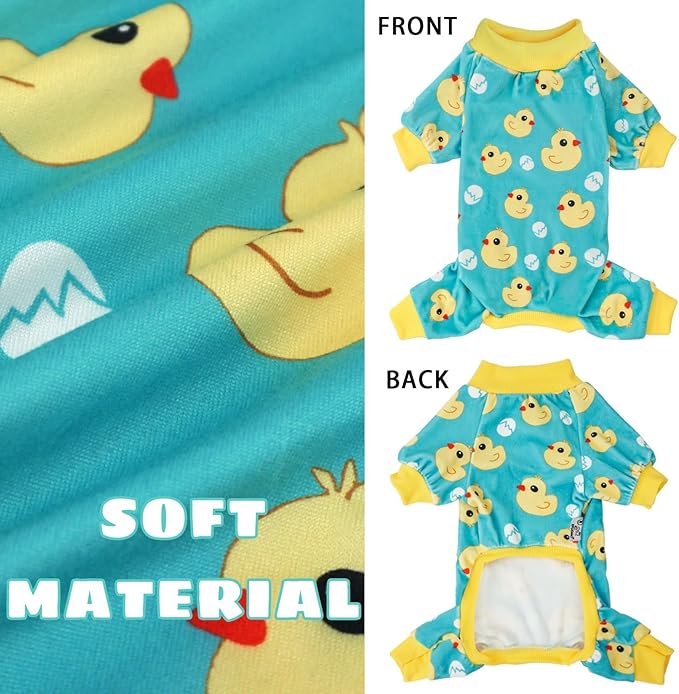 XPUDAC 4 Pieces Dog Pajamas for Small Dogs Pjs Clothes Puppy Onesies Outfits for Doggie Christmas Shirts Sleeper for Pet Cats Jammies-S