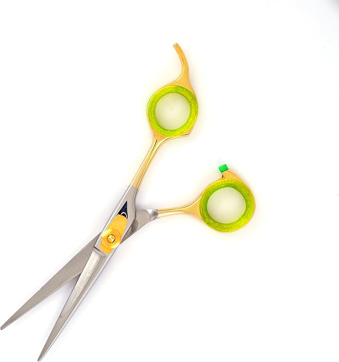 5.5" Professional Pet Grooming Scissors Half Gold Plated, Half Bright Polish Finish