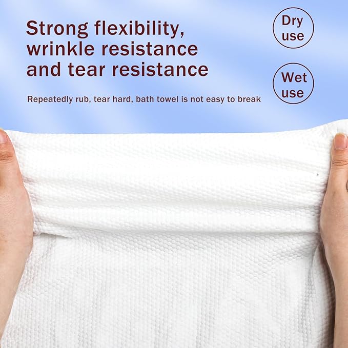 Disposable Pet Bath Towel,15 PCS Portable Pet Grooming Towels,11.8 x 21.6 inch Convenient Pet Cleaning Towel Pet Drying Towels,Absorbent Bath Towel for Small Dog Puppy Cat, White