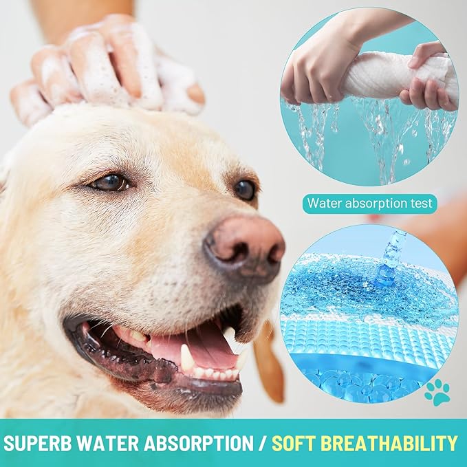 3 Pack Disposable Dog Towel,Soft Large Dog Bath Towels Made of Microfiber for Drying Dogs,Cats (3)