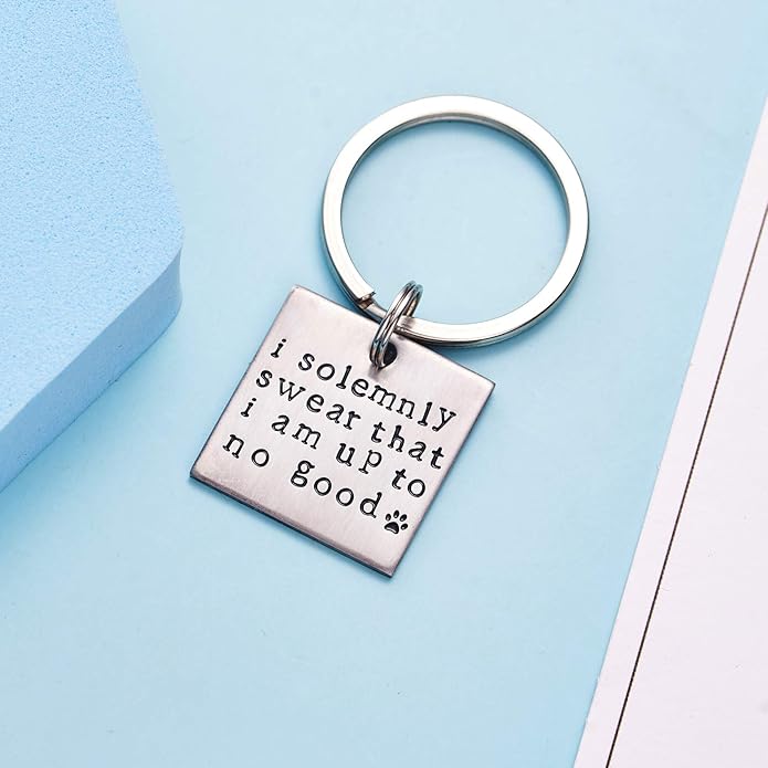 LParkin I Solemnly Swear That I am up to no Good! - Unique Pet Id Tag - Dog Tag - Cat Tag