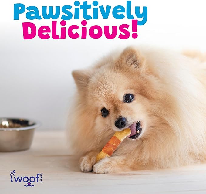 Coconut Dog Bones - Premium, All Natural Coconut Dog Treats - Healthy Puppy Treats & Vitamin Rich Rawhide Free Dog Chews - (with Real Chicken)