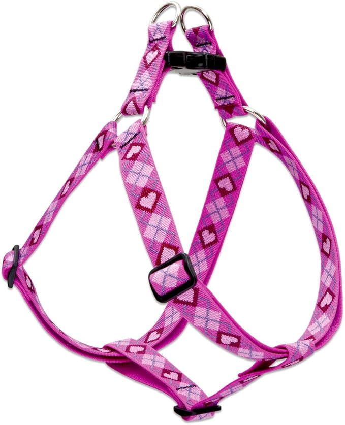 LupinePet Originals 1" Puppy Love 19-28" Step In Harness for Medium Dogs